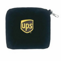 Suede Valuables Bag W/ Fur Lining - Embroidered